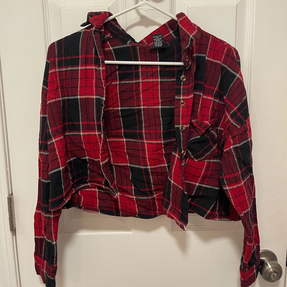Cropped Red Flannel